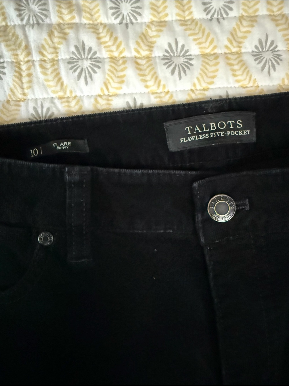 Talbots Black Flare Five-Pocket Jeans